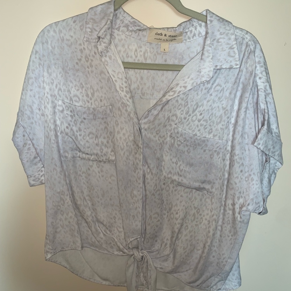 Animal Print Business Blouse